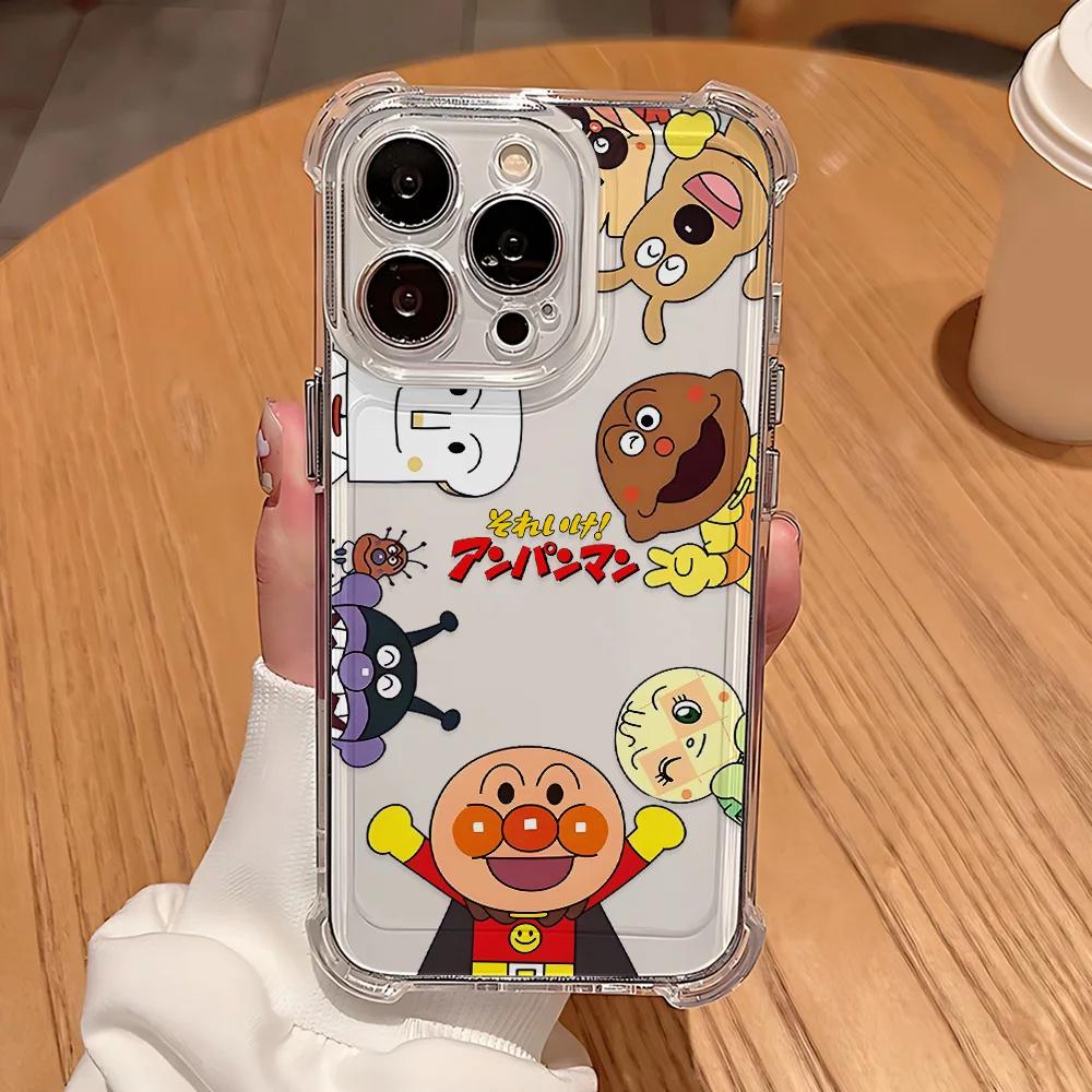 Anime Anpanmans Phone Case for Samsung S25 S24 S23 S22 S21 S20 Note20 FE Ultra Plus 5G Transparent Funda Coque