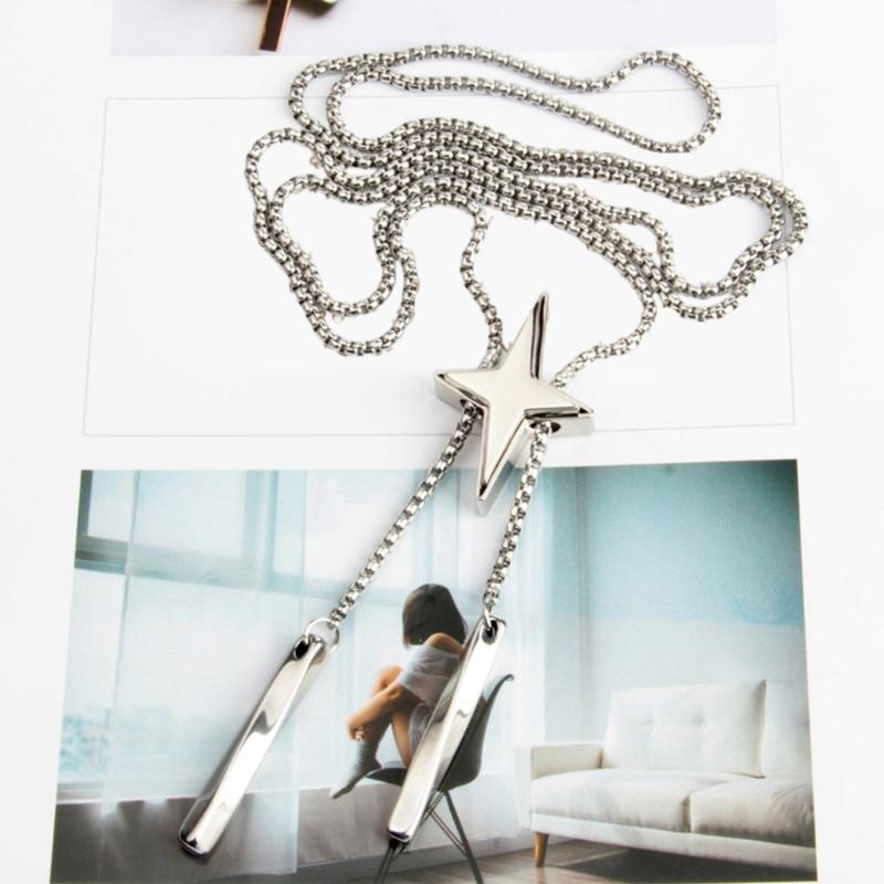 Блингблинг Звезда Кулон Боло Галстук Ожерелье Цепочка на Ключицу Подарки для Девочек Презент Лариат Боло Галстук Цепочка на Ключицу