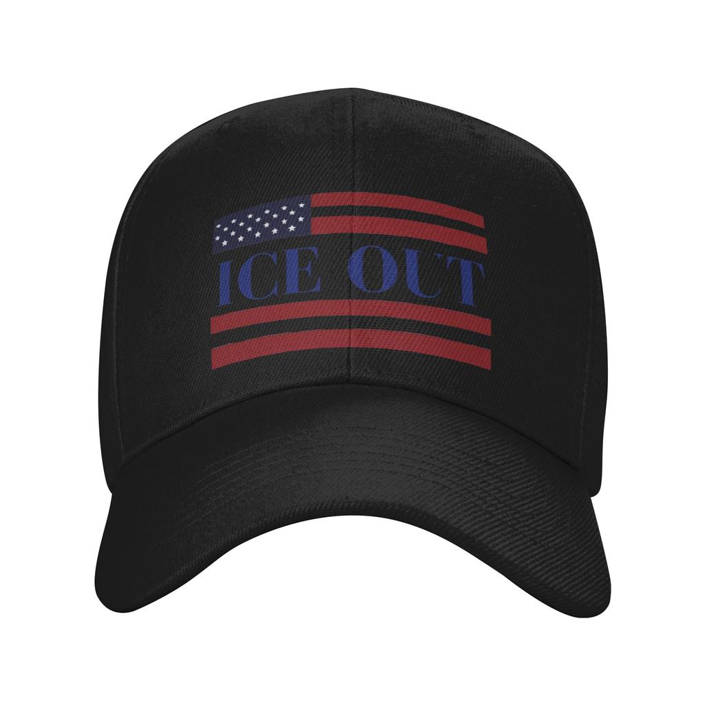 Unisex ice Out  Anti Ice Minneapolis Abolish Ice Hats Stylish Baseball Cap  Trucker Hat Golf Headewear Adjustable Fit