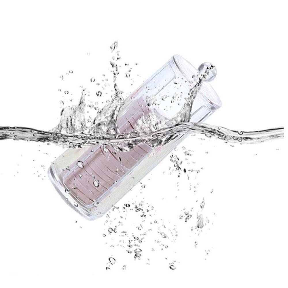 New Round Holder Container Cosmetic Organizer Makeup Cotton Acrylic Box Pads Storage