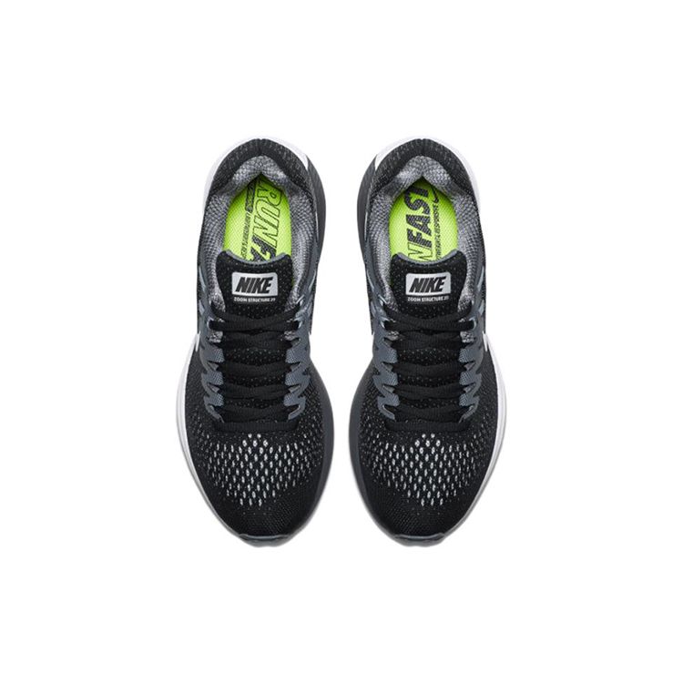 Nike Черные женские кроссовки Air Zoom Structure 20 Cool-Grey-Wolf-Grey-White 849577-003