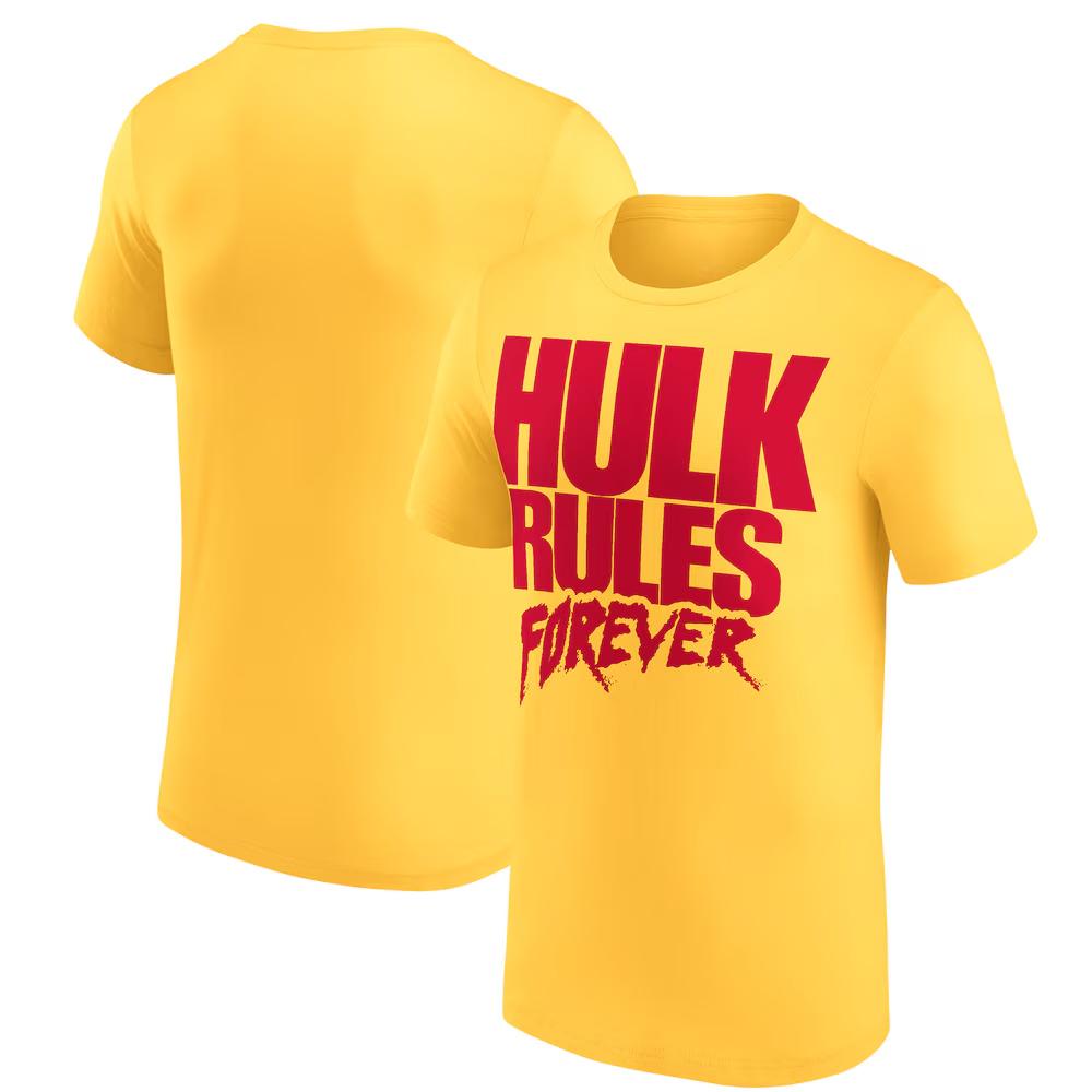Unisexs Hulk Hogan Hulk Rules Forever TShirt 3D Printed Outdoor Sports Quick Drying Short Sleeve Tee Daily Casual TShirt 5XL