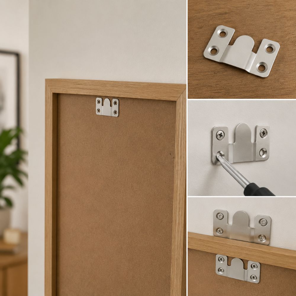 10pcs Rust Proof Hanging Brackets Interlocking Design Flush Mount Bracket Wall Fixing Bracket Home