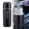 Stainless Steel Thermal Mug 500ml Car Heating Cup 12V 24V Electric Kettle Temperature Display Three Modes Travel Heater