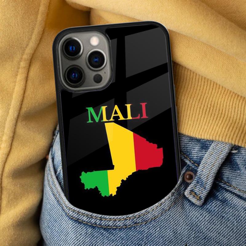 Мягкий чехол для телефона с флагом Мали для iPhone 17 Air 16e Pro max 15 Pro 13 14 Plus 11 12 MagSafe Магнитный Coque