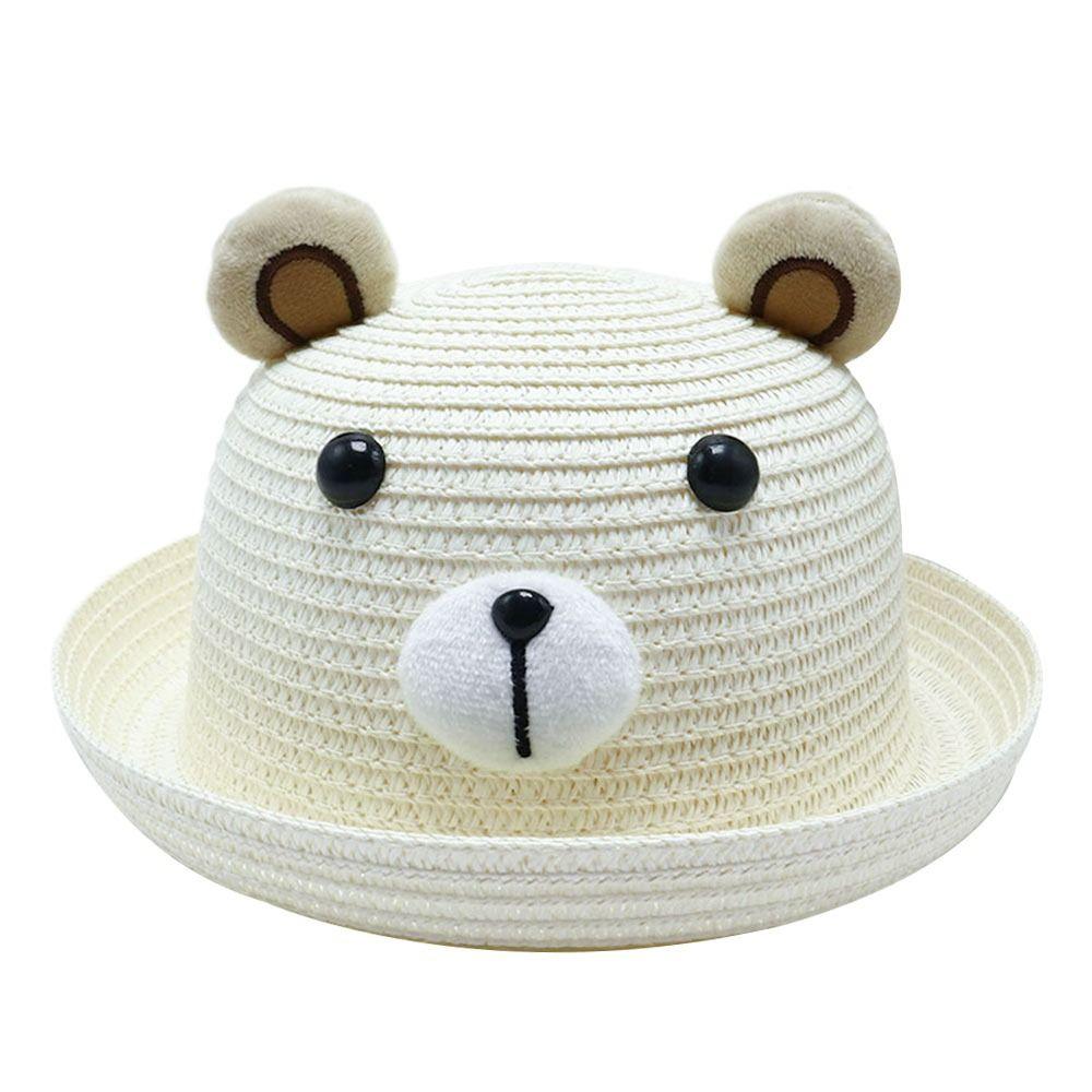 UV Protection Kids Bucket Hat Breathable Straw Hat Outdoor Sun Cap  Children Boys Girls