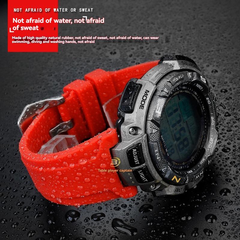 Для Casio Часы для альпинизма Серия PROTREK 3206 3135 PRG-130Y/PRW-1500 PRG-240T 3246 Модифицированный Резиновый Силиконовый Ремешок для Часов Аксессуары