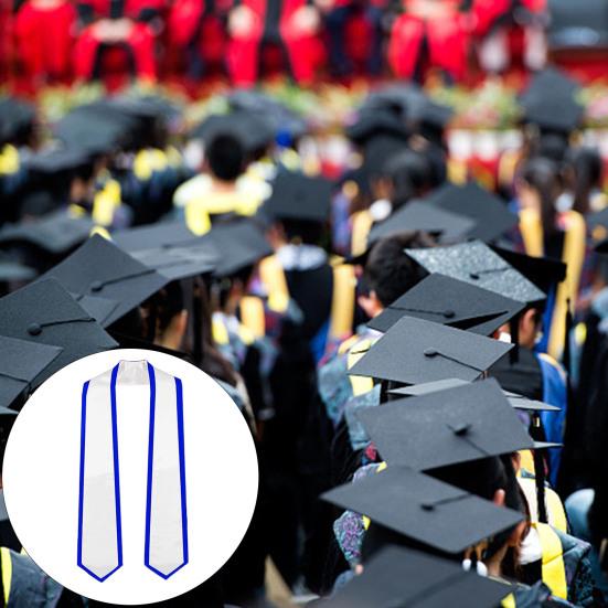 Student Graduation Ribbon 72 Inches Long Satin Graduation Strap Solid Color Smooth Border Design Ribbon Strap Parties Celebrations Accessory