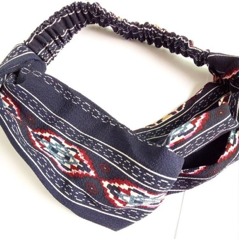 Эластичные повязки на голову в богемном стиле, тюрбан с крестиком и цветочным узором, повязки для волос с цветами для девочек, полосатая повязка на голову, аксессуары для волос для женщин