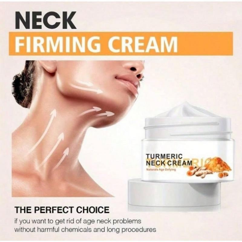 Turmeric Neck Firming Cream - Double Chin Wrinkle Reduction Cream - Day and Night Anti-wrinkle Cream - Firming Moisturizing Cream