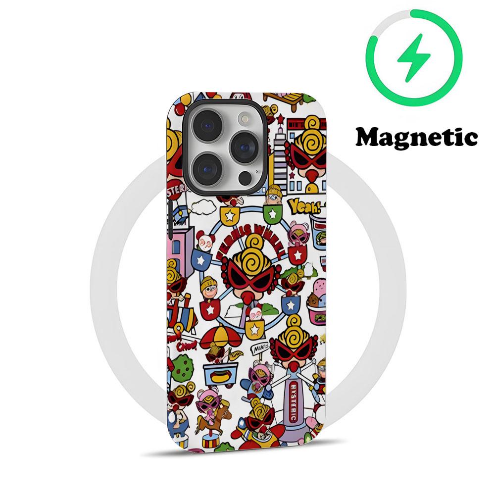 Японская мода Hysteric Mini Чехол для телефона Магнитный Для IPhone 16 15 14 13 12 11 Pro Max X XR XSMax 7 8 Plus Глянцевая пленка Жесткий ПК Co
