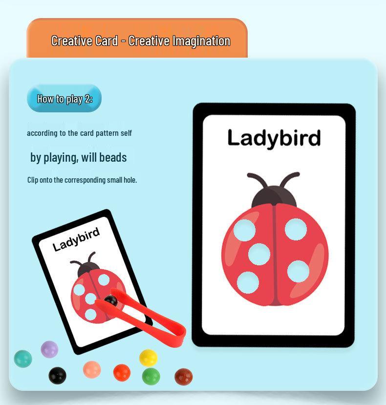 Multicolor Counting Beads Puzzle - Educational Math Game for Children