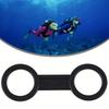 10cm Durable Plastic Diving Snorkel Holder Black Double Ring Snorkel Retainer for Adult Water Sports