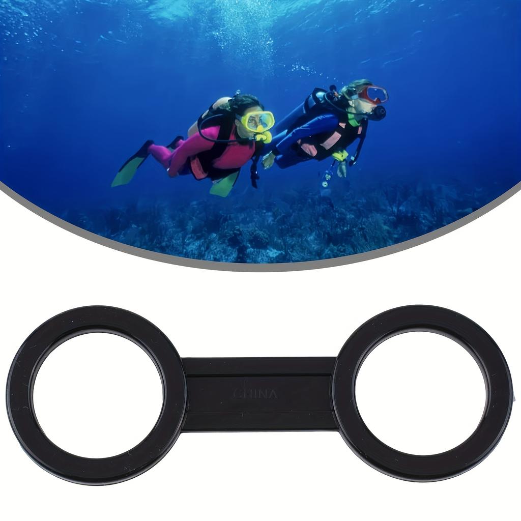 10cm Durable Plastic Diving Snorkel Holder Black Double Ring Snorkel Retainer for Adult Water Sports