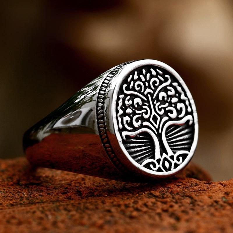 Мужское кольцо Beier из полированной нержавеющей стали Viking Tree of Life