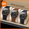 Xiaomi 3PCS Fashion Women Square Quartz Watches Set Leather Strap Creative Arabic Dial Ladies Watches Relogio Feminino (Without Box)