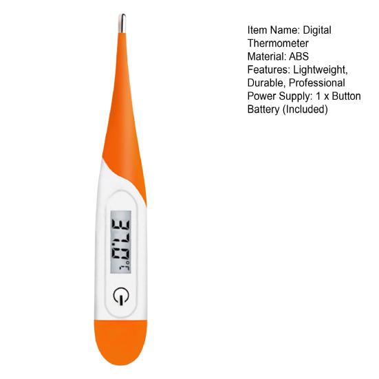 Цифровой термометр, быстрый отклик, легко читаемый электронный термометр с большим светодиодным экраном для использования в полости рта и подмышках