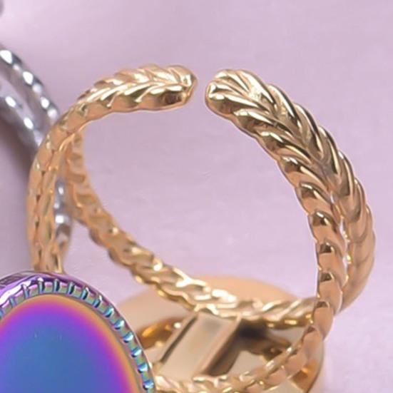 Основа для кольца из нержавеющей стали, регулируемая заготовка для кольца, основа для кольца под кабошон, плоская оправа