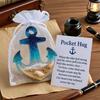 Yousheng Pocket Hug Boat Hook with Positive Card Emotional Support Pocket Ocean Shell Sand Hook Token Decoration Inspirational Gift