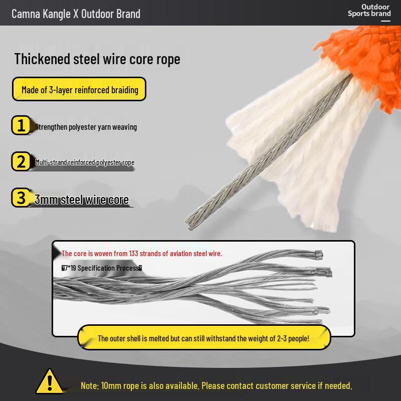 Канат аварийный стальной Kanle 8 мм