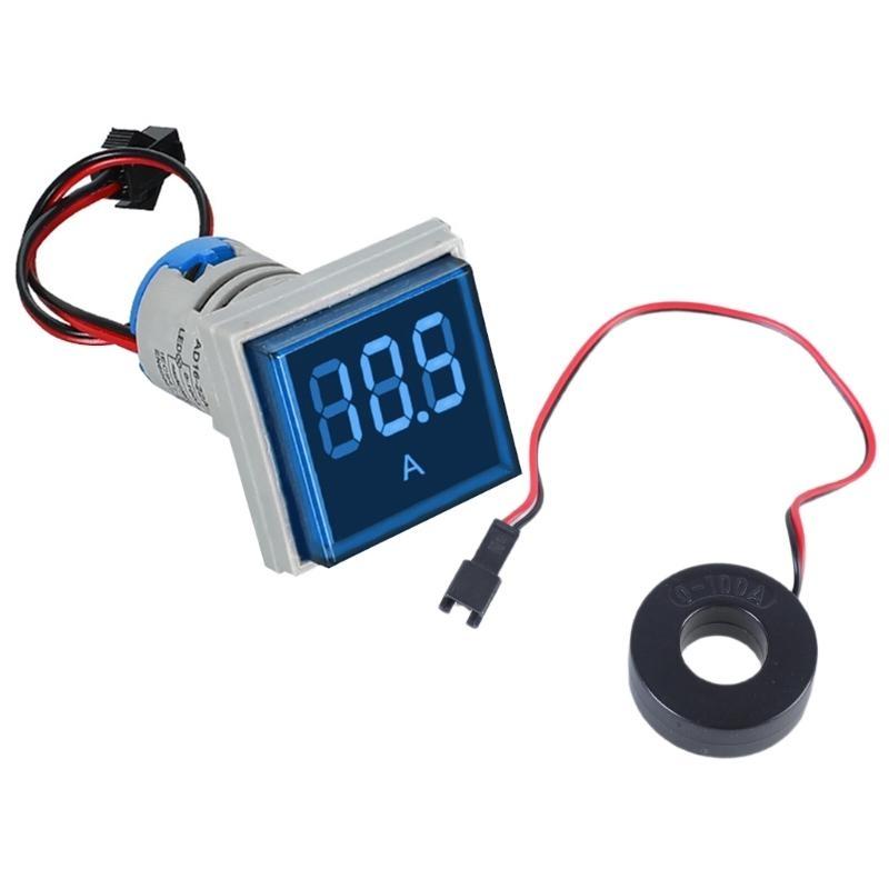 652F Ammeter Tester Gauge LED Backlit Screen 0-100A Current Detector Monitors