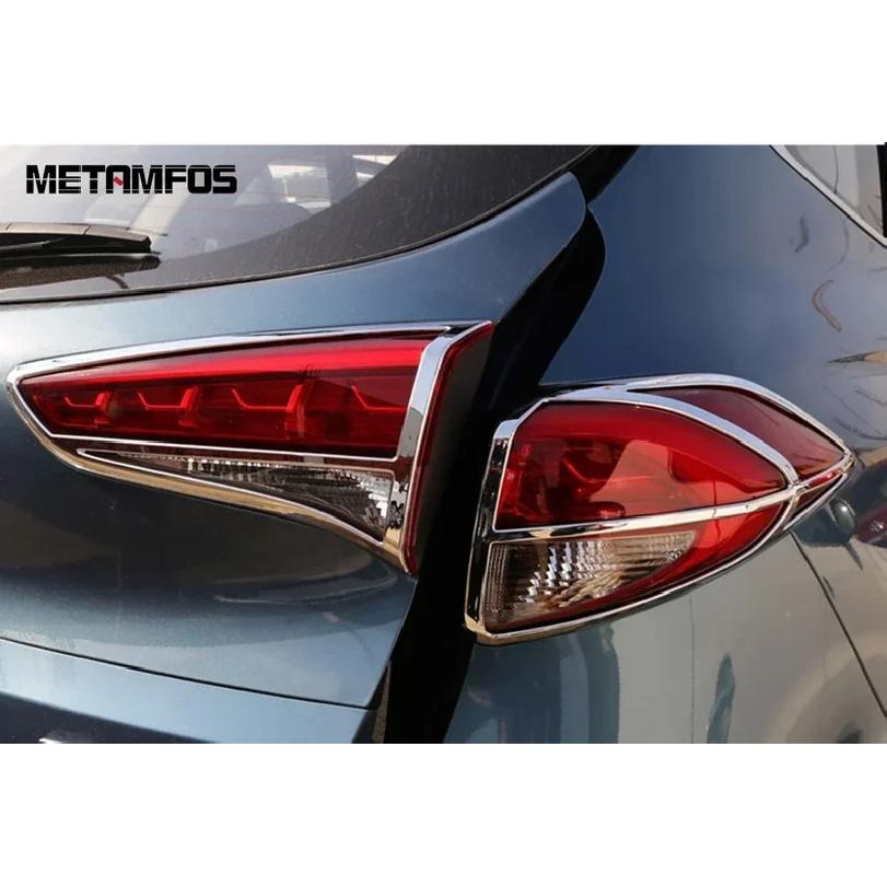 Накладка на задний фонарь для Hyundai Tucson 2015-2017 2018 Хромированная рамка заднего фонаря Защитная накладка на задний фонарь Аксессуары Стайлинг автомобиля
