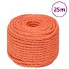 152933 vidaXL Work Rope Orange 10 Mm 25 M Polypropylene