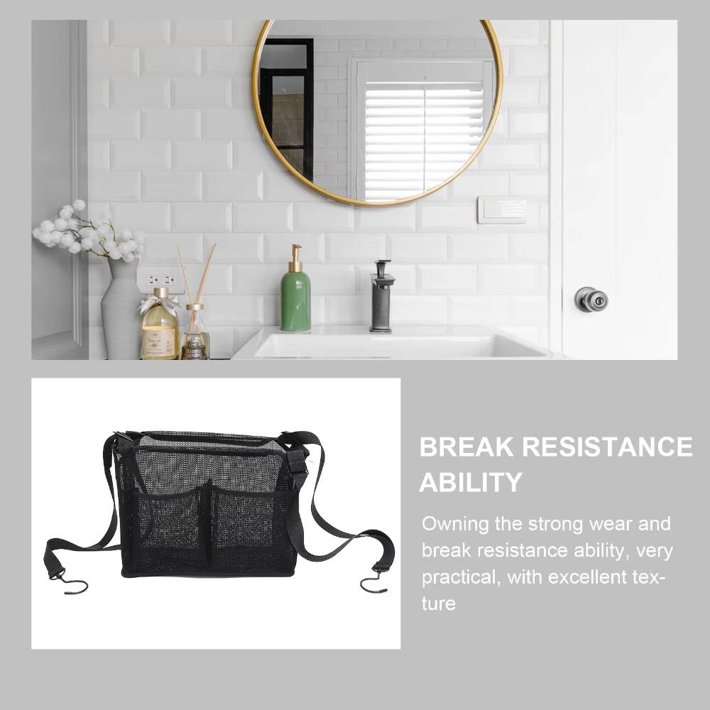 with Hooks Bathroom Hanging Bag Mesh Shower Draining Rack Shower Tools Organizer Home
