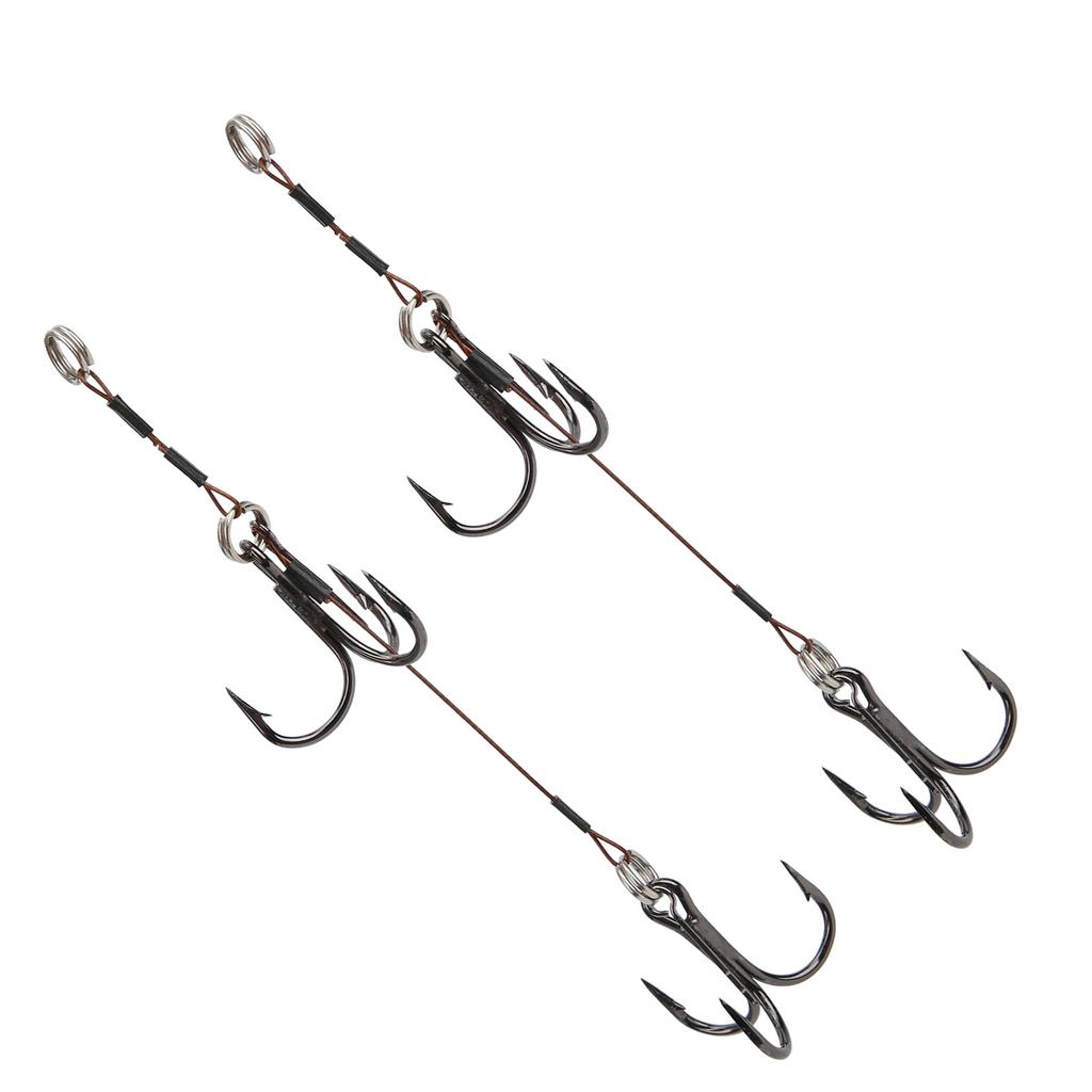 2 набора рыболовных крючков, приманка, двойной заточенный крючок из углеродистой стали для рыболовных аксессуаров