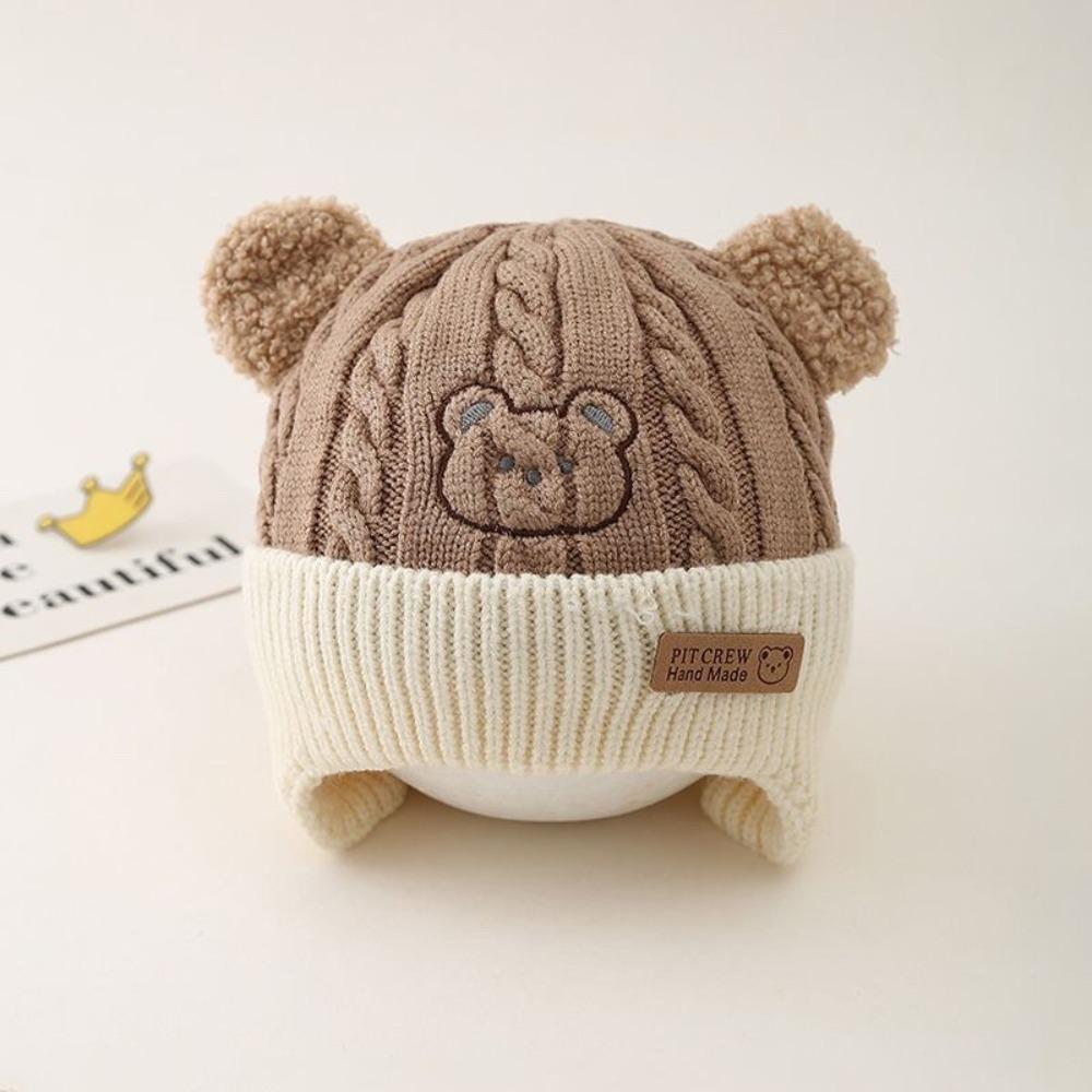 Winter Knitted Earmuffs Hat Windproof Ear Protection Cap New Bonnet Beanie for Baby