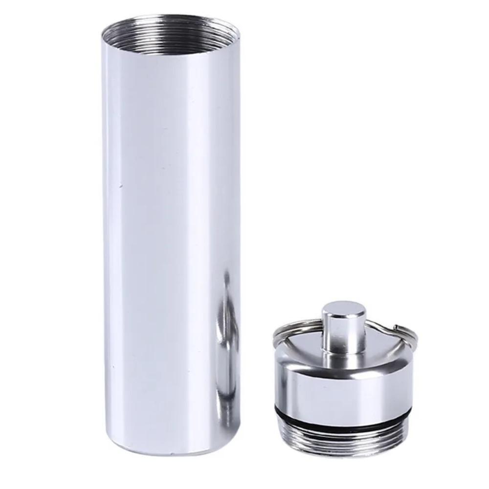 Aluminum Toothpick Container with Ring Sewing Needle Holder Household Pill Bottle Travel