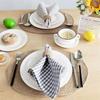 45×45cm Plaid Napkin Cloth Western Dining Table Decoration Placemat Household Absorbent Table Cloth
