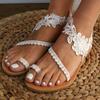 Fashion Summer Women Sandals Female Slip-on Flat Shoes Bohemian Sexy White Lace Roman Sandals Sandalias Mujer Sapato Feminino