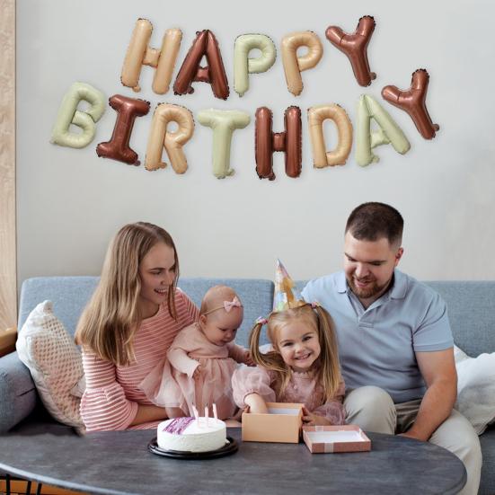 1 Set Happy Birthday Balloon Aluminum Foil Letter Shape Party Balloon Decoration for Birthday Celebration!