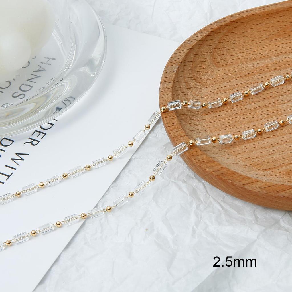 50 см/пакет, латунная медная цепочка, хрустальные бусины, подвески, цепочка для DIY, ожерелье, браслет, аксессуары для изготовления ювелирных изделий, принадлежности ручной работы