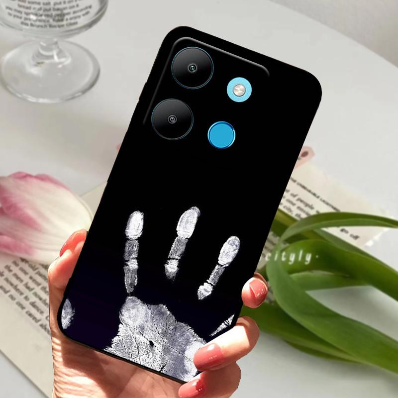 Для Infinix Smart 7 Чехол Роскошный Силиконовый ТПУ Мягкий Телефон Черный Чехол Чехлы Для Infinix Smart7 X6515 Funda Защитный Coque Capa