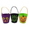 Halloween Bags In Colorful Felt 15 Cm – Trick or Treat ( Random Color ) - Pack of 3