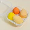 4pcs Makeup sponge carrying case, dual-purpose dry and wet makeup sponge, super soft makeup sponge in a box