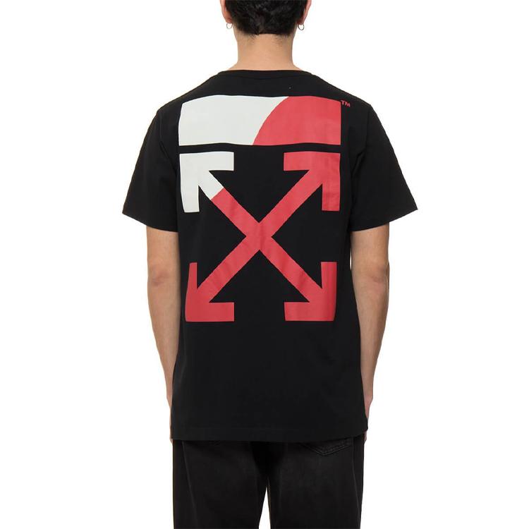 Off-White Футболка с коротким рукавом с принтом Back Arrow Ss19 Мужские топы Черные OMAA027S191850061020
