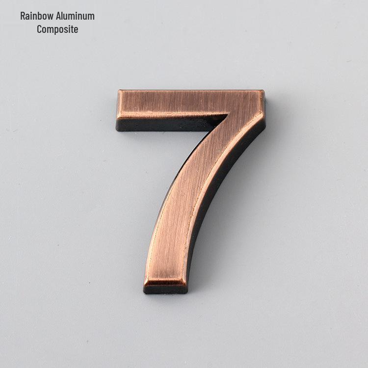 Antique Bronze 3D Number Sign for Doors (5cm) - Hotel Room or Home Header