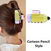 Hair Claw Imitation Pencil Shape Hair Clip Strong Grip Hair Barrette Back Head Large Shark Hair Claw Hair Accessories