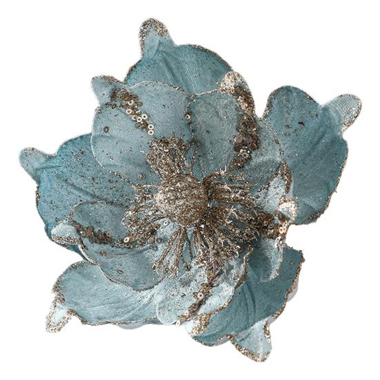 Блестящий искусственный цветок, украшение для рождественской елки, яркий цвет, реалистичный вид, легко повесить, искусственный цветок, украшение для праздничной вечеринки