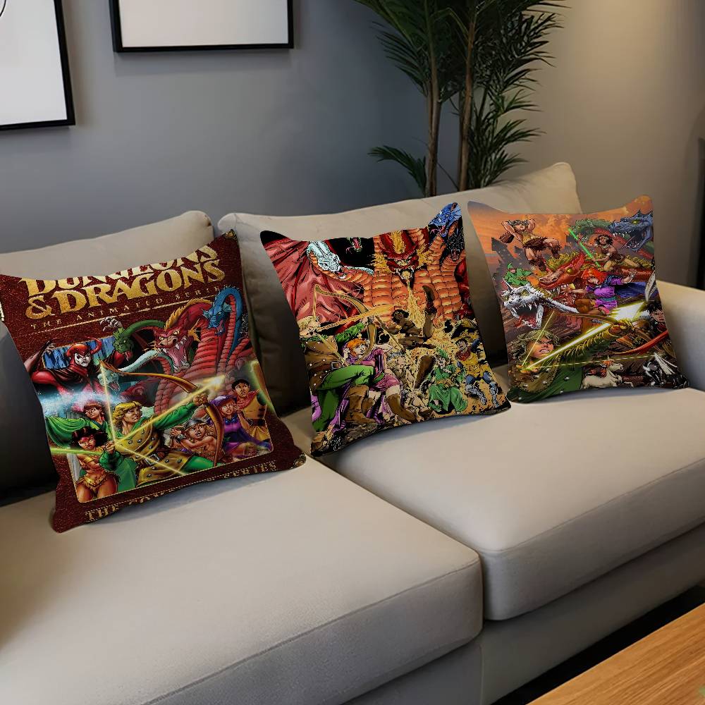 Dungeons And Dragons Movie Cushion Cover Car Throw Pillow Case For Sofa Car Christmas Gift 40X40Cm 45X45Cm