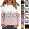 Long Sleeve Tops For Women T-Shirt Casual Print Tops T Shirt Round Neck Pullover Blouse