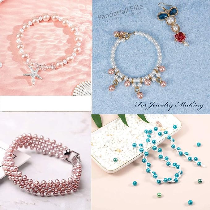 Pearlescent Powder Fashion Necklace DIY 6mm 350PCS 1 String Spacer Beads Bracelets Loose Beads 12Colors For Jewelry Making Polymer Clay Beads