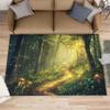 Ковер 'Природная лесная тропа' Мечтательный сказочный стиль Домашний декор Коврик Абсорбирующий Нескользящий Декор для гостиной Спальни Кухни Напольный коврик