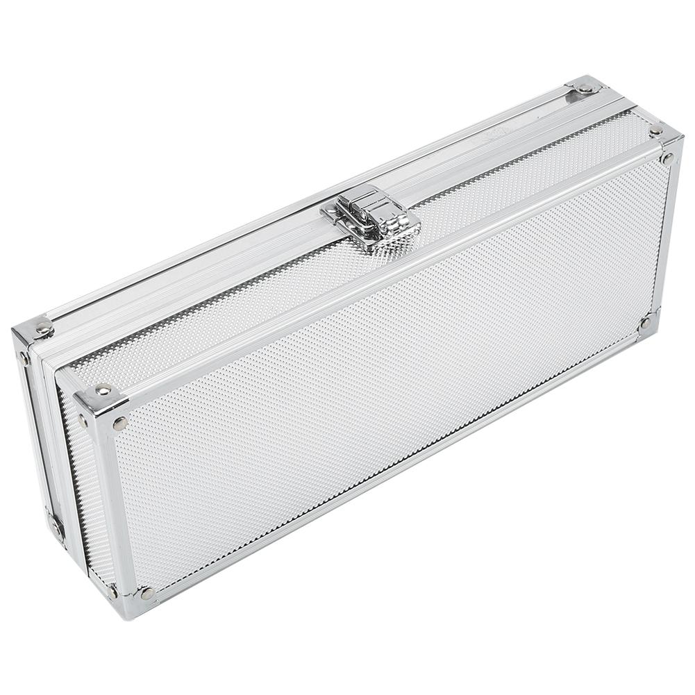 1Pc 6 12 Grid Slots Aluminum Rectangle Watch Jewellery Display Storage Organizer Box Case New