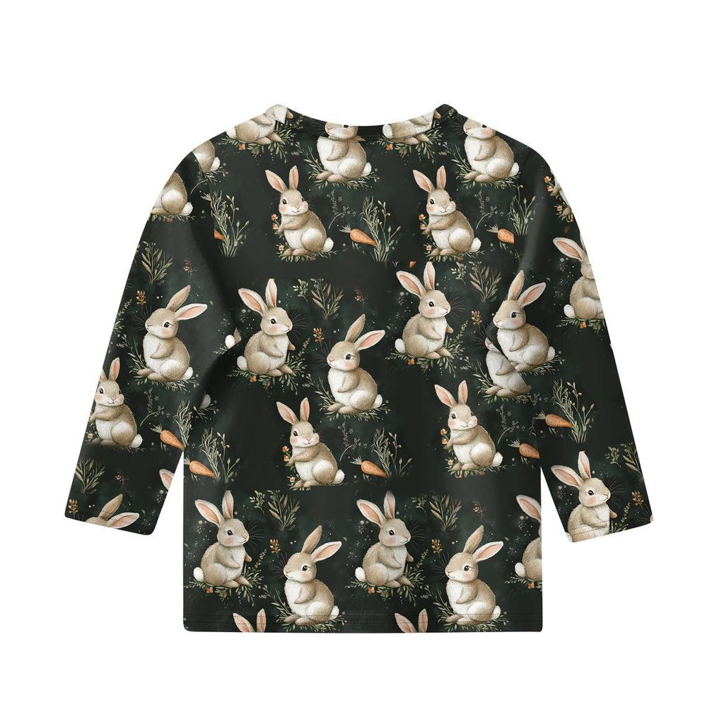 Топы с принтом для девочек 5-16 лет с круглым вырезом и рукавами 3/4 Футболки Модные топы Наряды Футболки