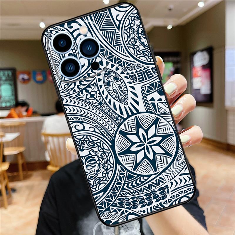 Maori Polynesian Samoan Tribal Case For iPhone 17 16 15 13 12 11 14 Pro Max Mini Plus 16e 17 Air Bumper Cover Accessories