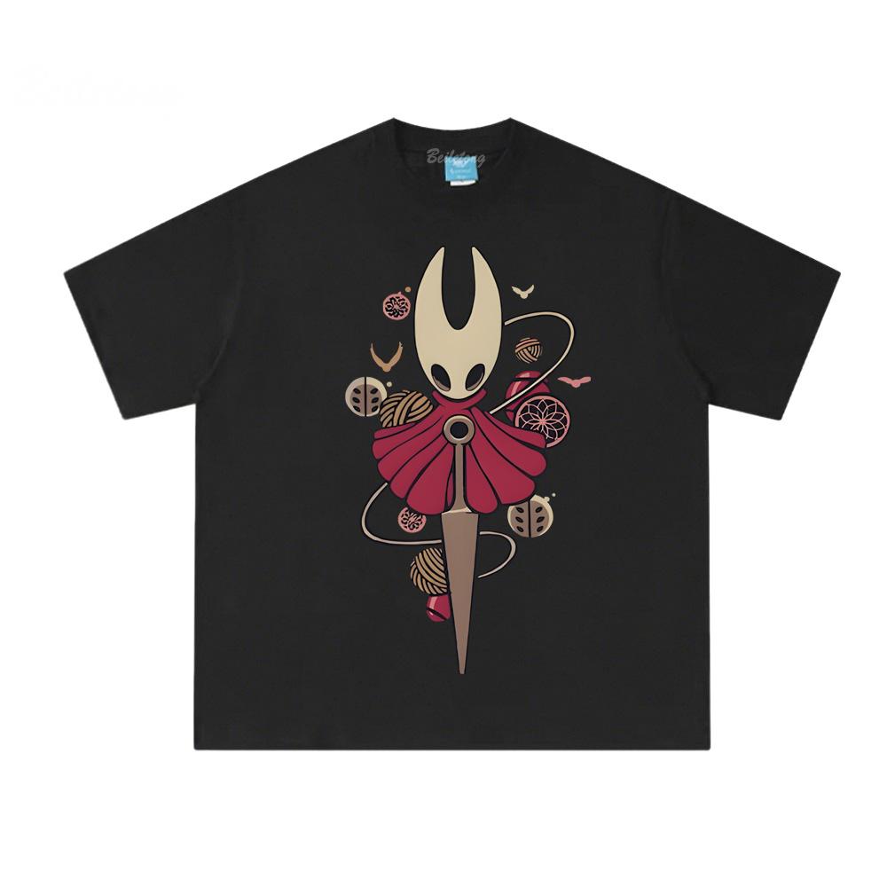 Hollow Knight Silksong Футболка Инди-геймер Команда Cherry Мерч 100% Хлопок Футболки 2026 Новый Весенне-Летний Стильный Модный Топ